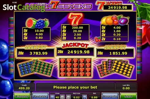 Скрин5. Ultra Sevens слот