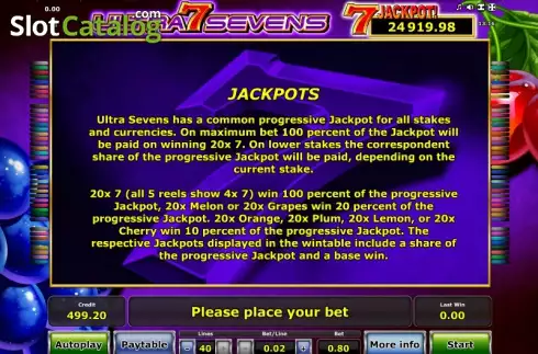 Скрин6. Ultra Sevens слот