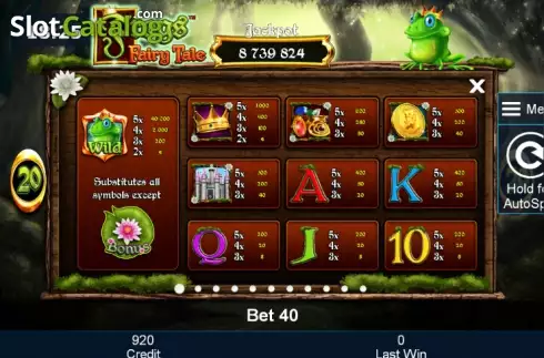 Скрин6. Frogs Fairy Tale слот