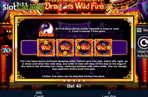 Скрин8. Dragon's Wild Fire слот