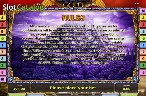 Скрин9. Gryphon's Gold deluxe слот
