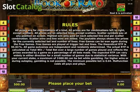 Скрин8. Book of Ra deluxe 6 слот