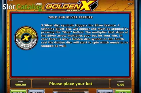 Скрин7. GOLDEN X casino слот