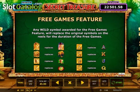 Скрин9. Secret Treasure (Greentube) слот