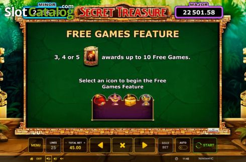 Скрин7. Secret Treasure (Greentube) слот