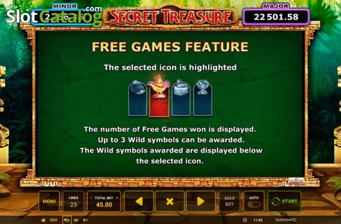 Скрин8. Secret Treasure (Greentube) слот