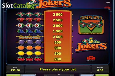 Скрин6. 5 Line Jokers слот