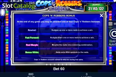 Скрин7. Cops 'n' Robbers Millionaires Row слот