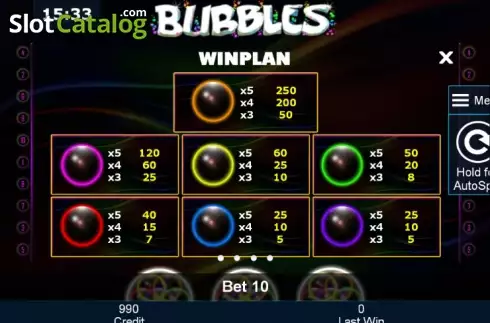 Скрин7. Bubbles (Greentube) слот