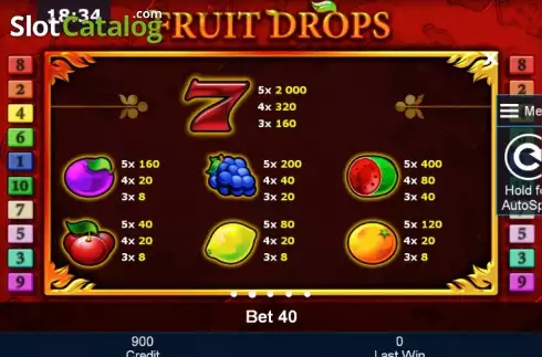 Скрин7. Fruit Drops слот