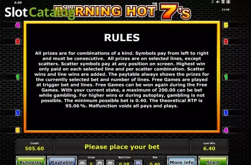 Скрин8. Burning Hot Sevens слот