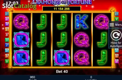 Скрин2. Diamonds of Fortune слот