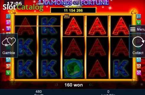 Скрин3. Diamonds of Fortune слот