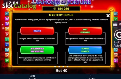 Скрин7. Diamonds of Fortune слот