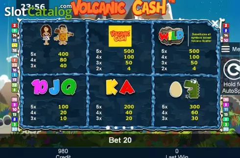 Скрин6. Volcanic Cash слот