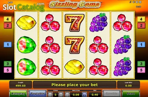 Скрин2. Sizzling Gems слот