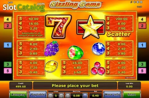 Скрин6. Sizzling Gems слот