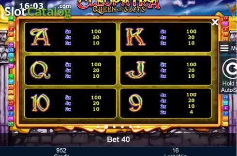 Скрин7. Cleopatra Queen of Slots (Green Tube) слот