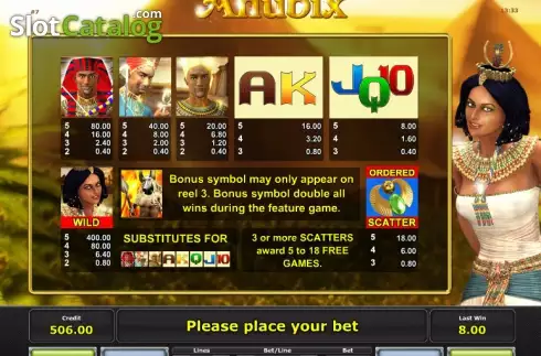 Скрин7. Anubix (iGaming2go) слот