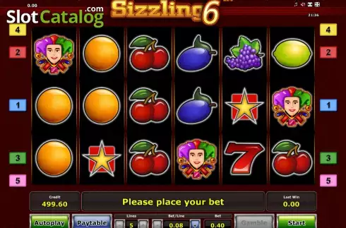 Скрин2. Sizzling 6 слот