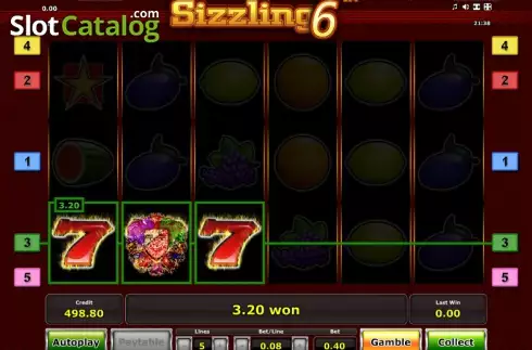 Скрин4. Sizzling 6 слот