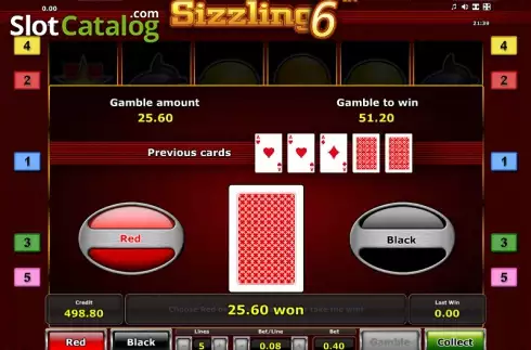 Скрин5. Sizzling 6 слот
