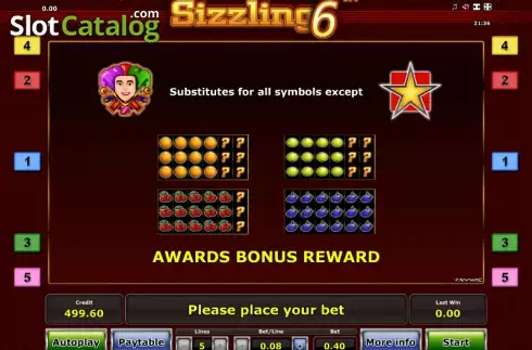 Скрин7. Sizzling 6 слот