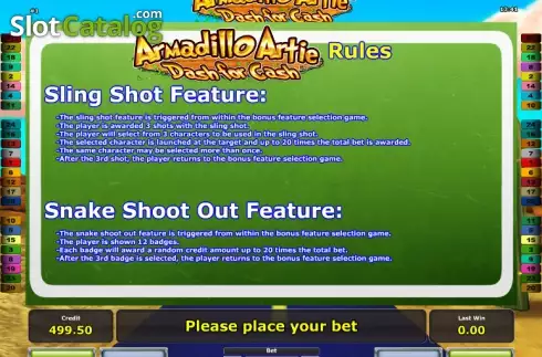Скрин9. Armadillo Artie Dash for Cash слот