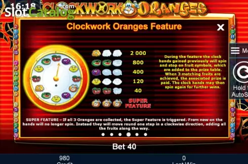Скрин8. Clockwork Oranges слот