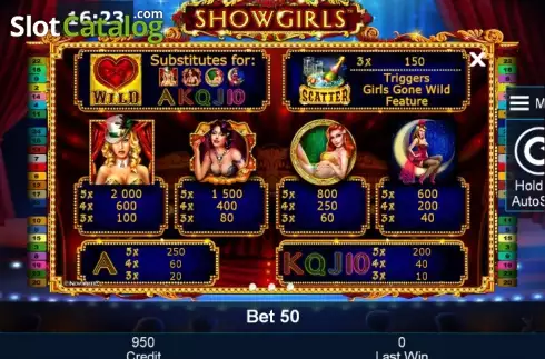 Скрин6. Showgirls слот