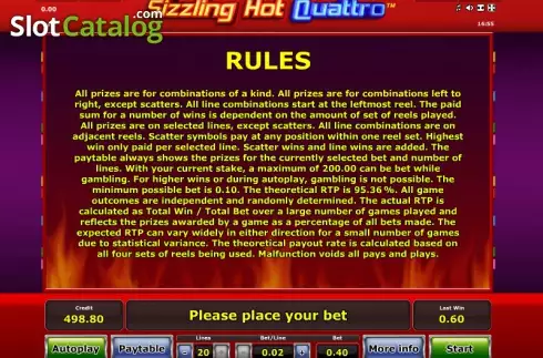 Скрин7. Sizzling Hot Quattro слот