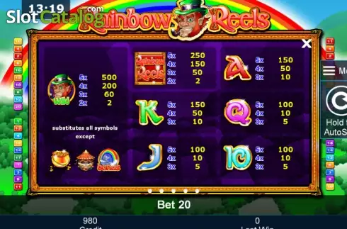 Скрин6. Rainbow Reels (Greentube) слот