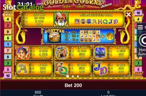 Скрин6. Golden Cobras deluxe слот