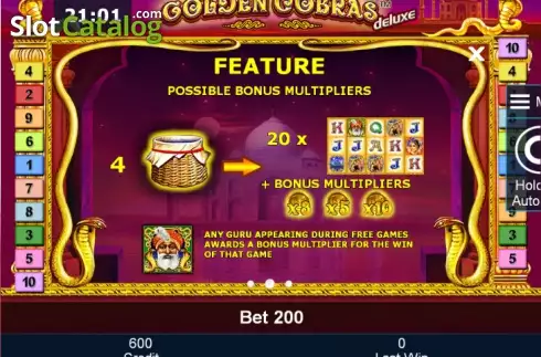 Скрин7. Golden Cobras deluxe слот