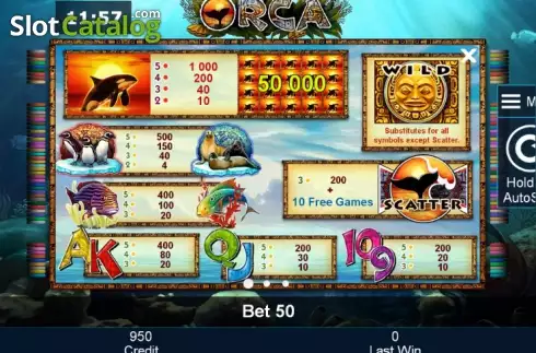 Скрин6. Orca (Greentube) слот
