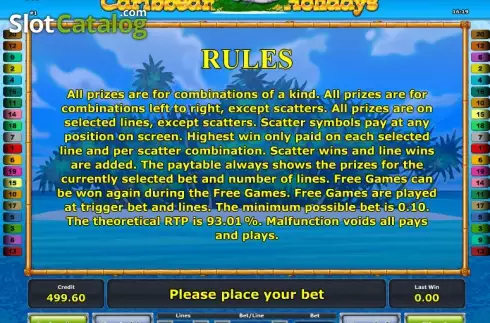 Скрин9. Caribbean Holidays слот