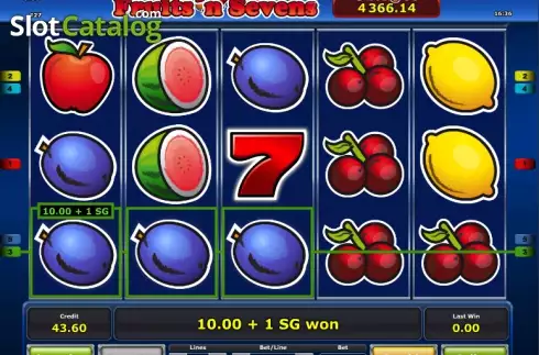 Скрин3. Fruits´n Sevens слот