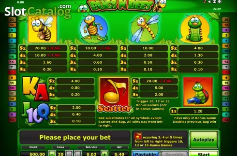 Скрин6. Bugs´n Bees слот