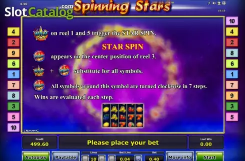 Скрин6. Spinning Stars слот