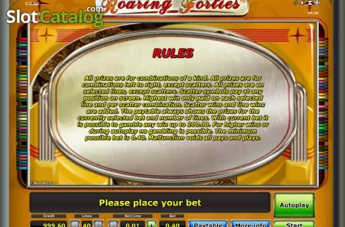 Скрин7. Roaring Forties слот