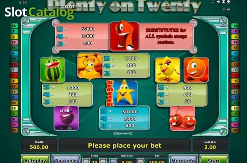 Скрин6. Plenty on Twenty слот