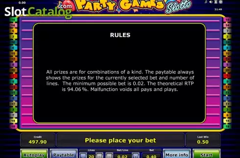 Скрин7. Party Games Slotto слот