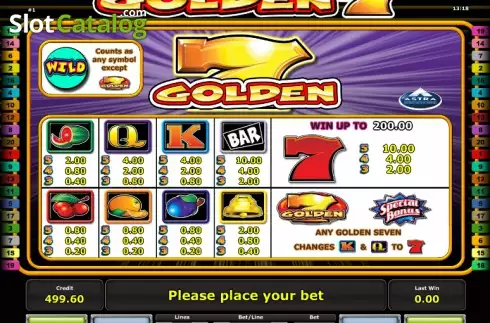 Скрин6. Golden 7 (Green Tube) слот