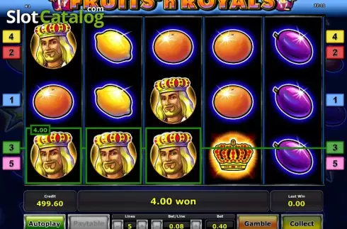 Скрин3. Fruits´n Royals слот