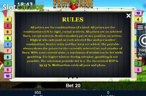 Скрин8. Fruit Farm (Green Tube) слот