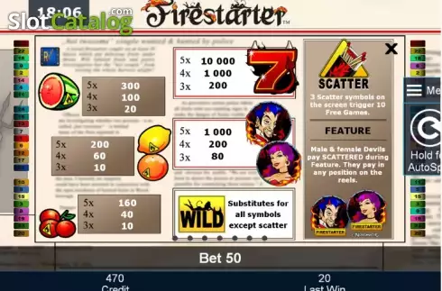 Скрин6. Firestarter слот