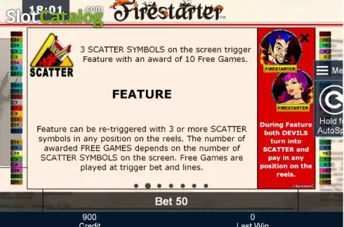 Скрин7. Firestarter слот
