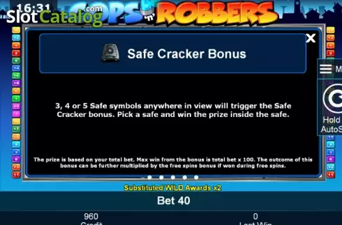 Скрин8. Cops'n' Robbers  (Green Tube) слот
