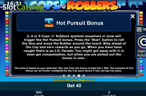 Скрин9. Cops'n' Robbers  (Green Tube) слот