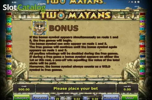 Скрин7. Two Mayans слот